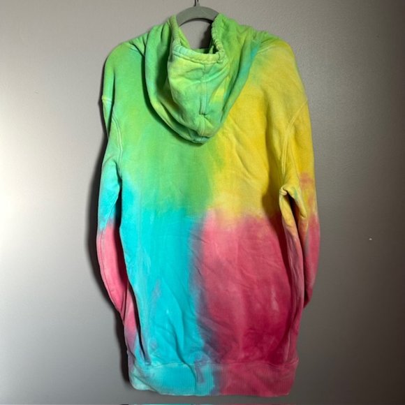 Victoria's Secret Pink Tie Dye Spiritual Gangster Hoodie Dress (Size: L) - Picture 3 of 5